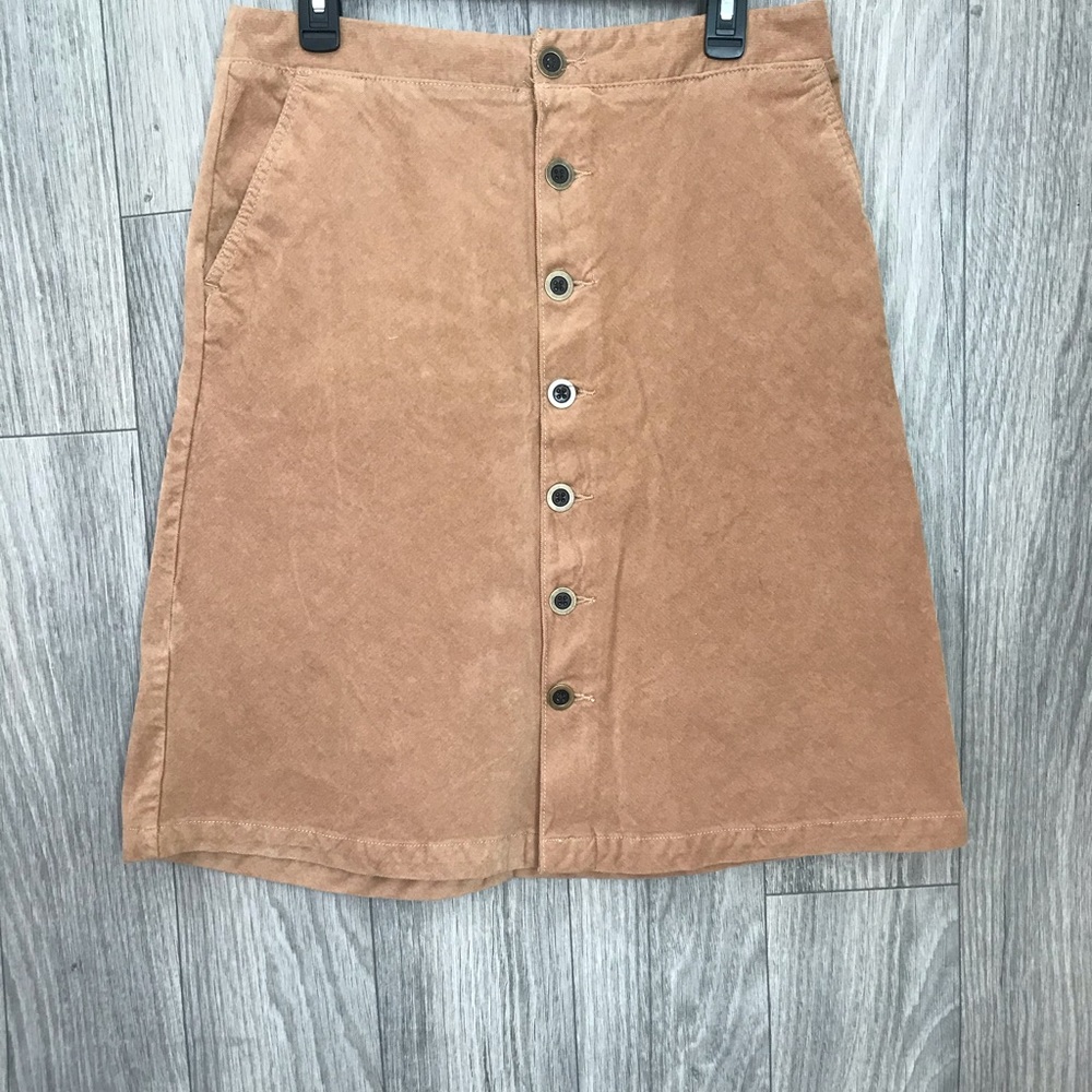 St John’s bay tan corduroy skirt
